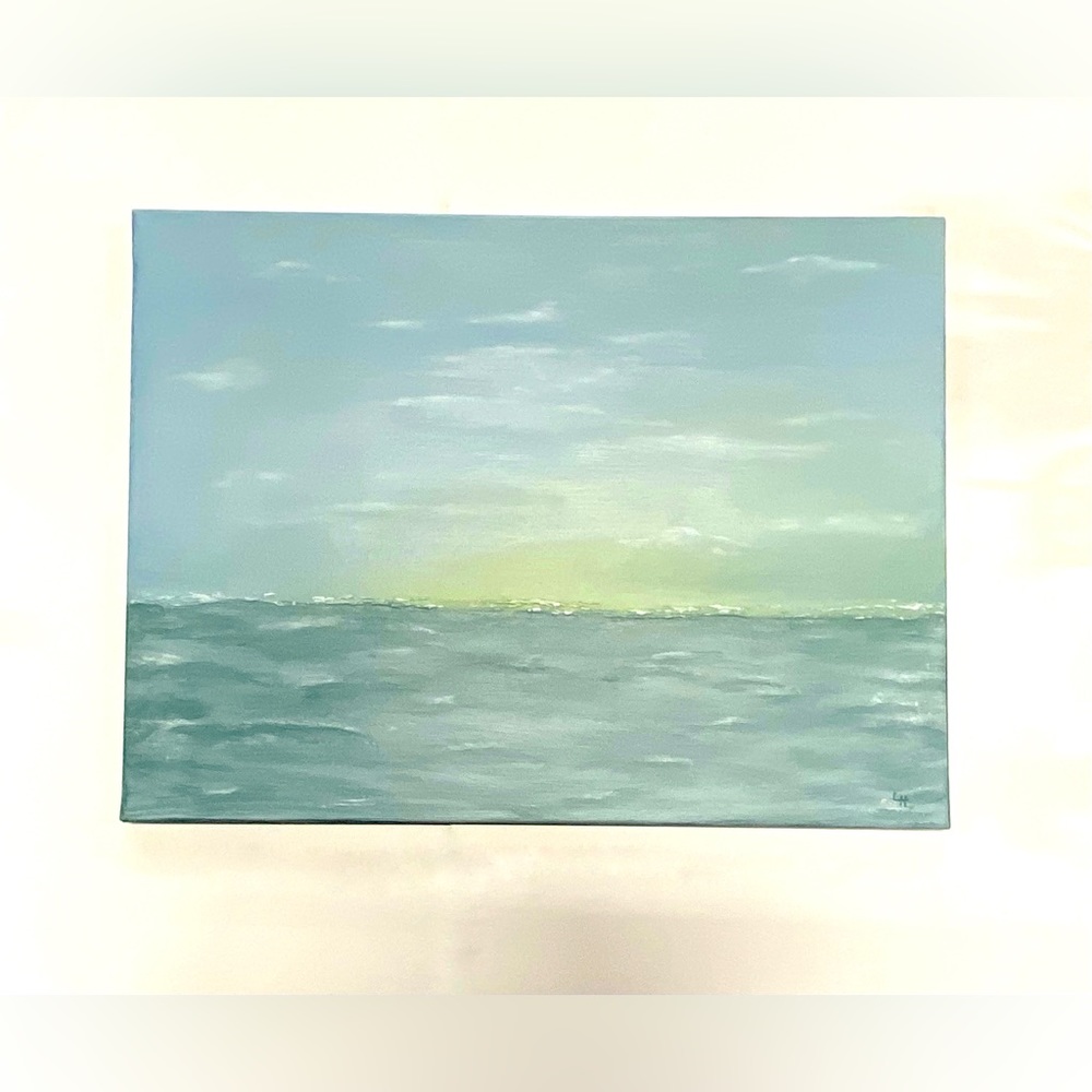 Original Textured Acrylic Abstract Landscape Painting 18x24x5/8 Stretched Canvas - Picture 9 of 10